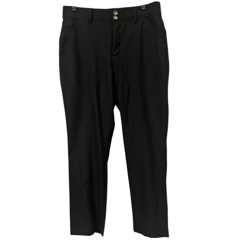 WIT AND WISDOM Black Trousers straight leg cropped size 10 NWOT